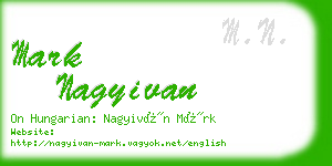 mark nagyivan business card